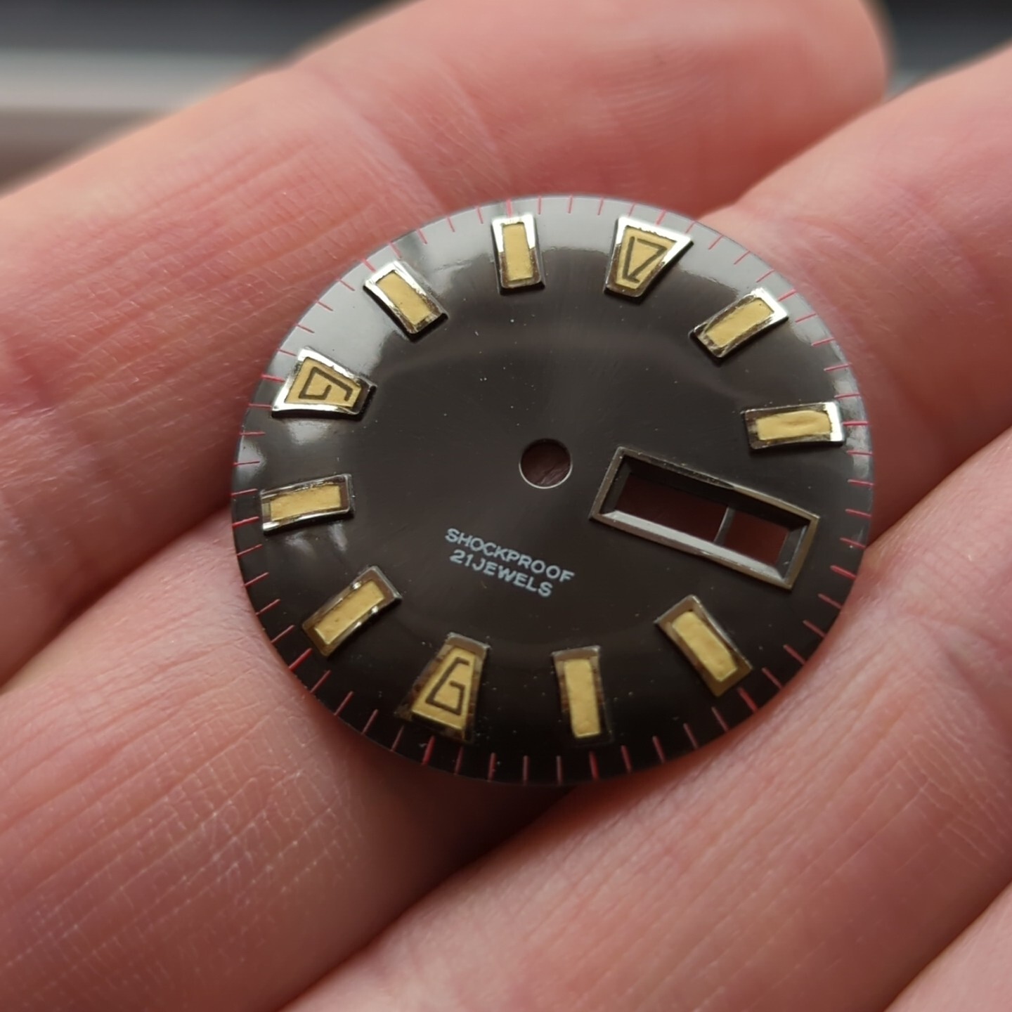 Diver Watch Dial Part – New Old Stock, 29.3mm 21 Jewels Shockproof (AC198)
