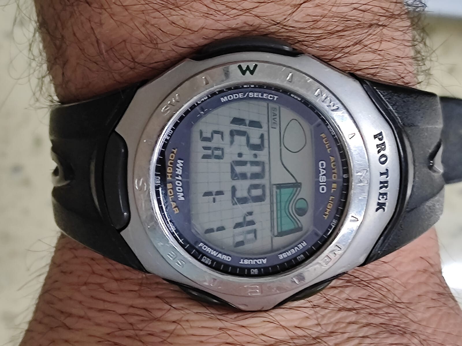 Vintage Casio Pro Trek Watch PRS-201 – 100m Touch Solar Movement Working