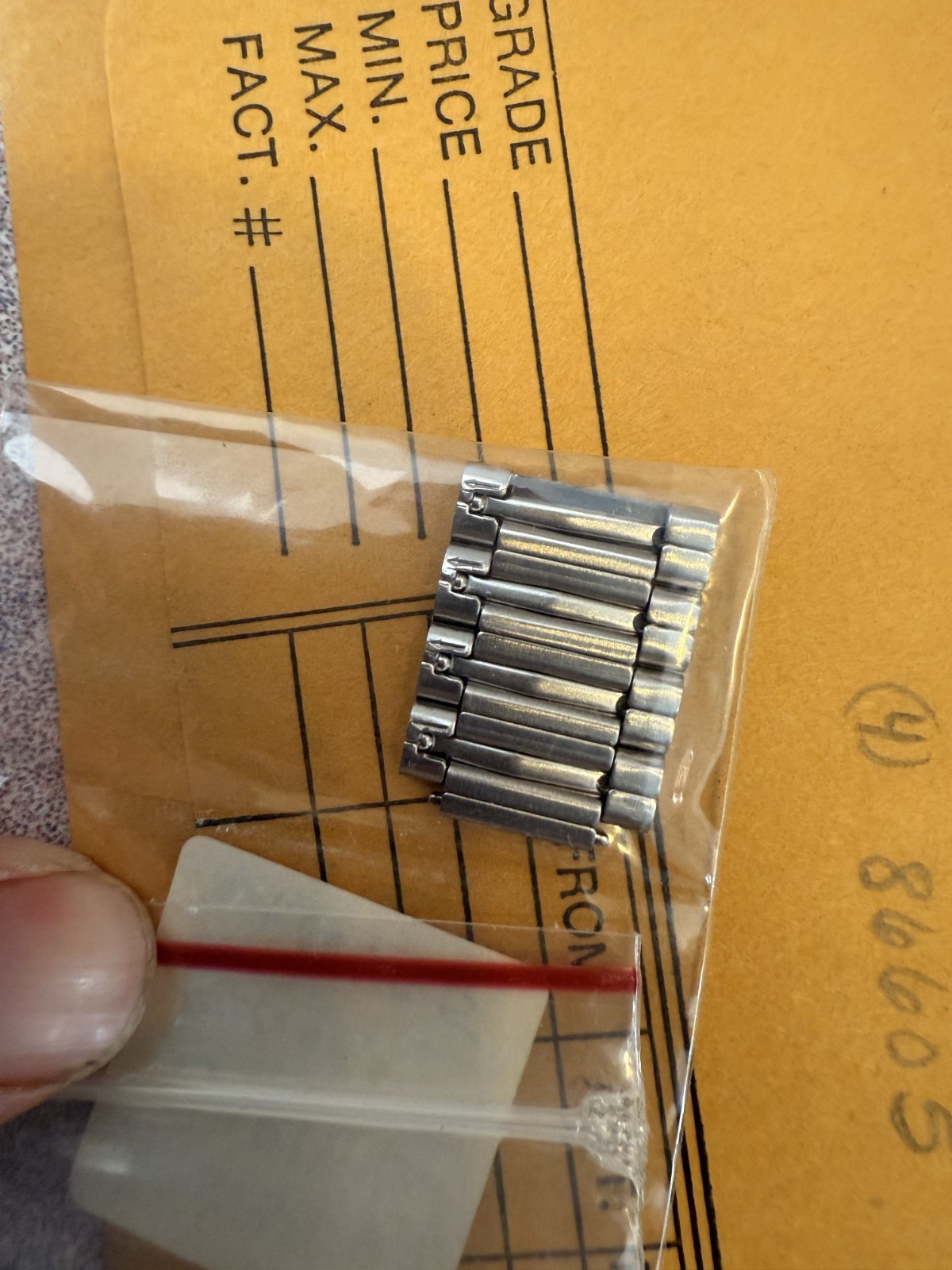 NEW Vintage 1980’s LOT Seiko Watch Band End Links Silver 16mm # B481 WL
