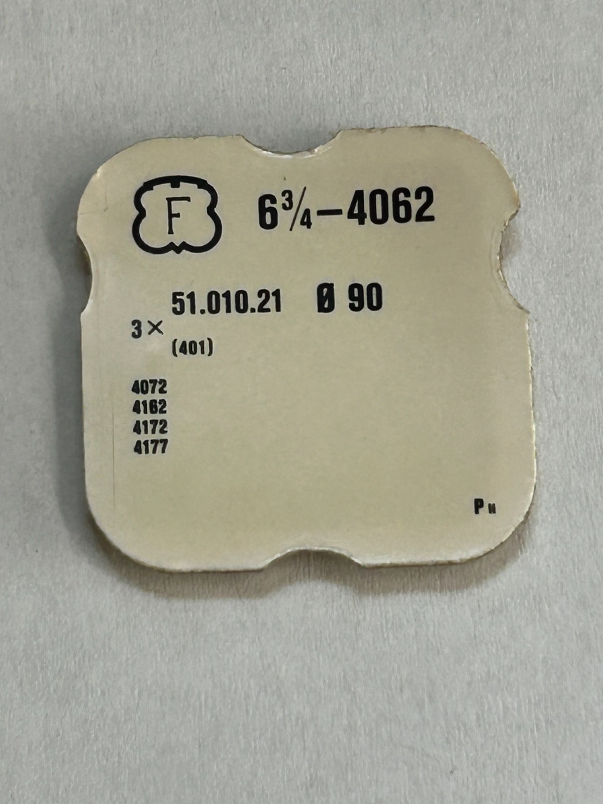 F 51.010.21 6 3/4-4062. Winding Stem- Good Condition. New Old Stock.