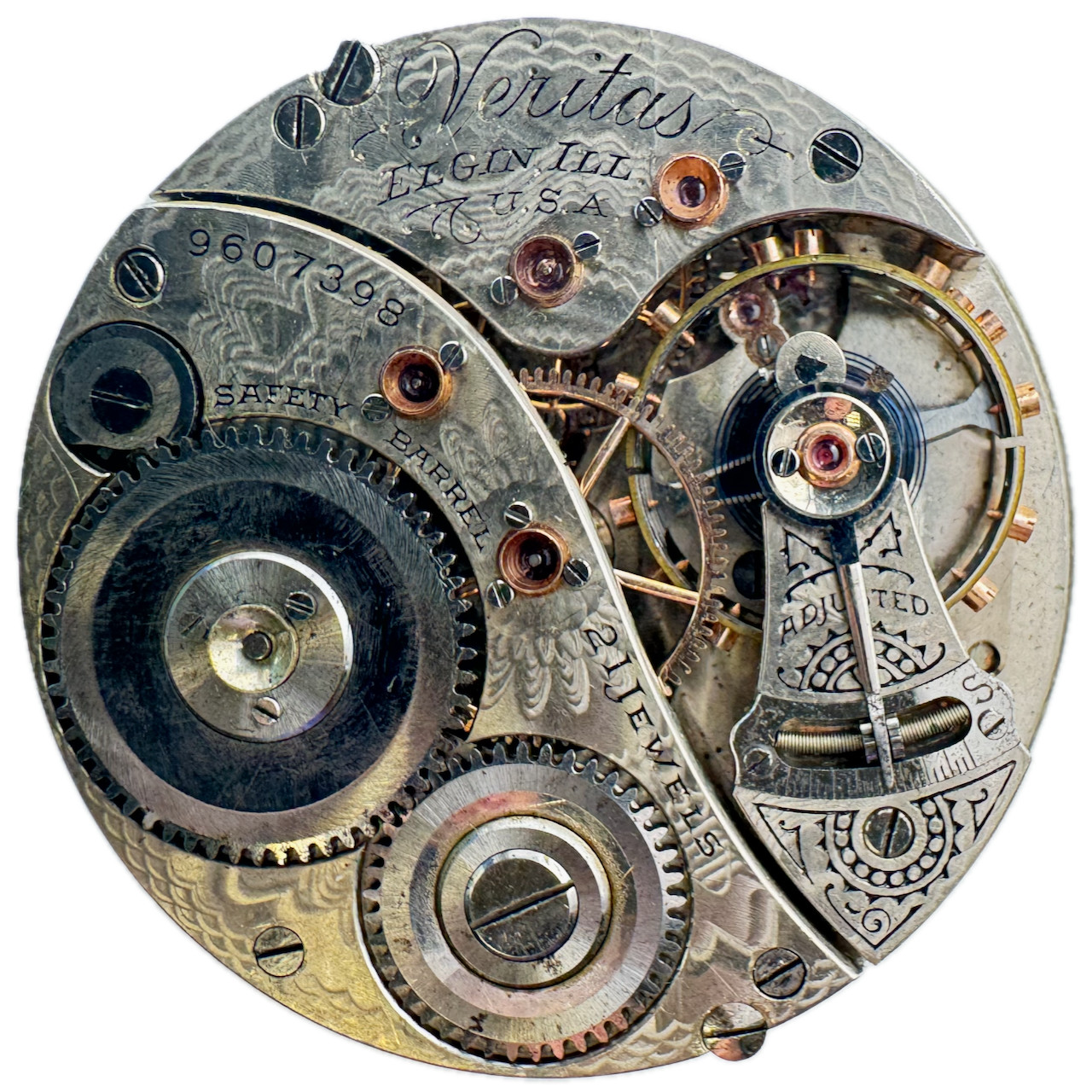 Antique 18s 1903 Elgin Veritas 21J Mechanical Railroad Pocket Watch Movement 239