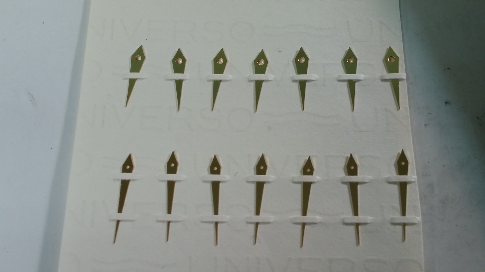 Piaget 9P 50×100 hands, gold-colored, 1 hour + 1 min hand per order-hour 9x12mm