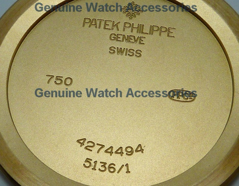 PATEK PHILIPPE 18K, 18KT, 750 Yellow Gold Solid *CASE BACK* 5136/1J SUPER SHAPE!
