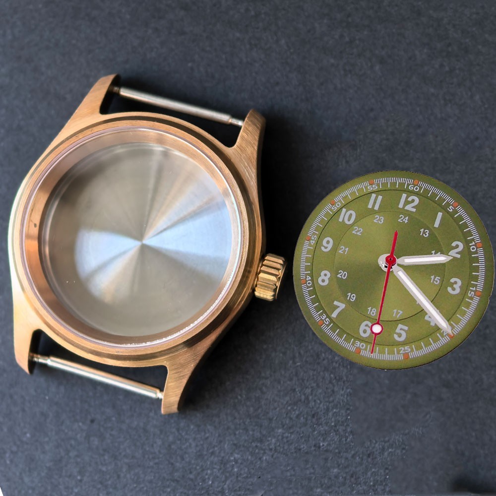 36mm Sapphire Glass Solid Cusn8 Bronze Watch Case for NH35 PT5000 ETA 2824 Diver