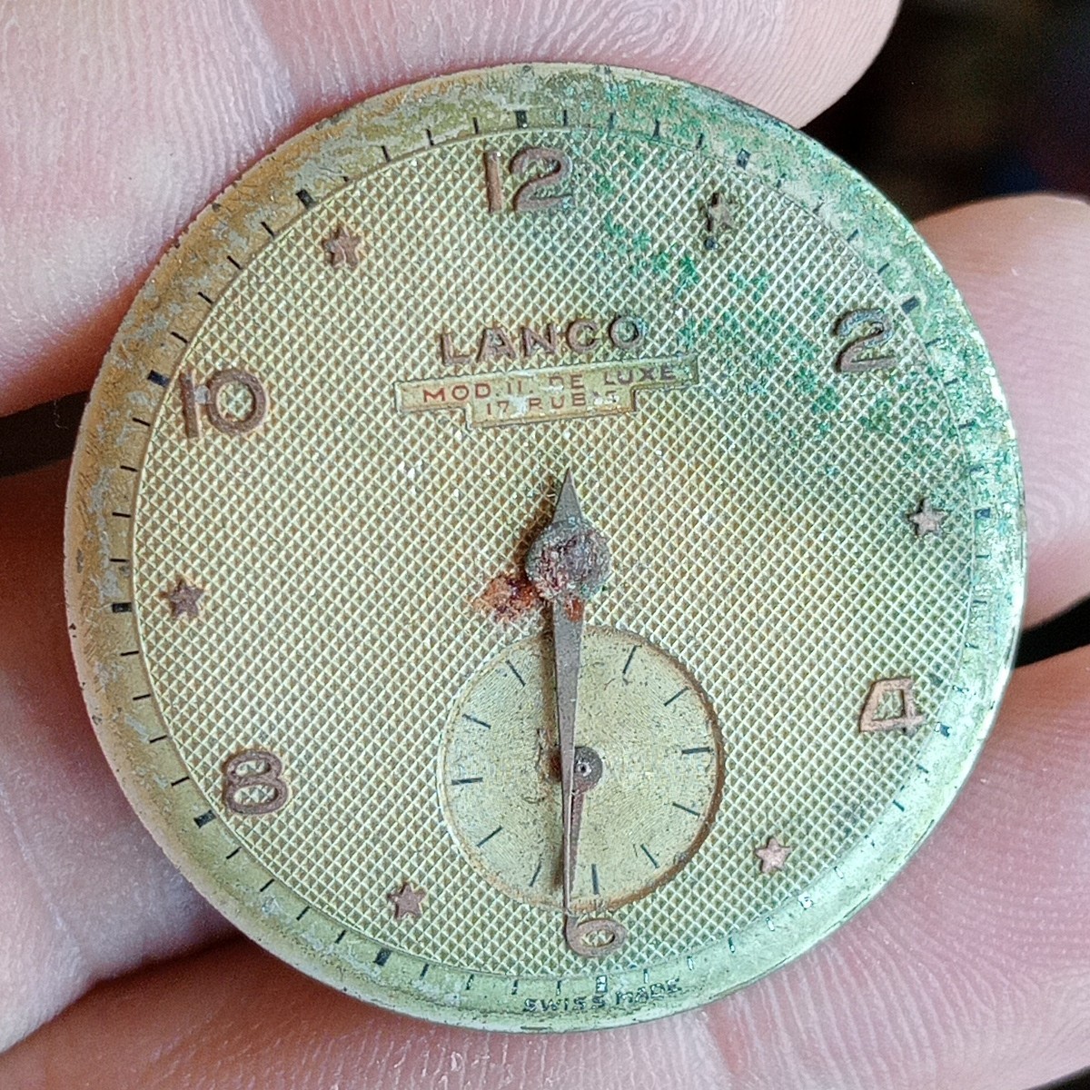 Lanco 1222 Mod. 11 Watch Movement parts. Vintage For Spare Part Bil. OK