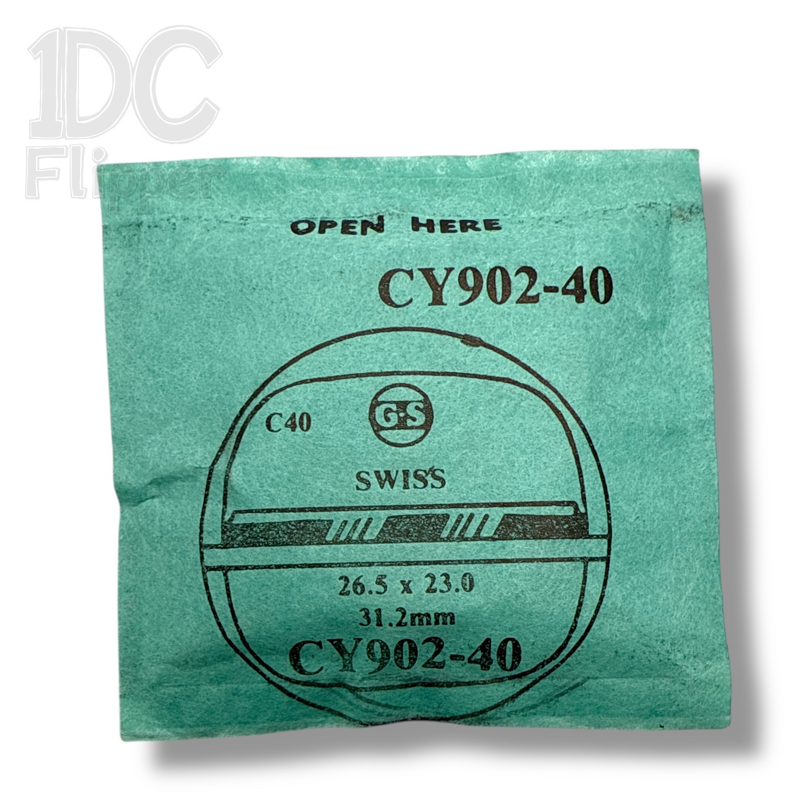 Swiss Watch Crystal G-S CY902-40 31.2mm TV Rectangle Cushion Step Shape NOS Read