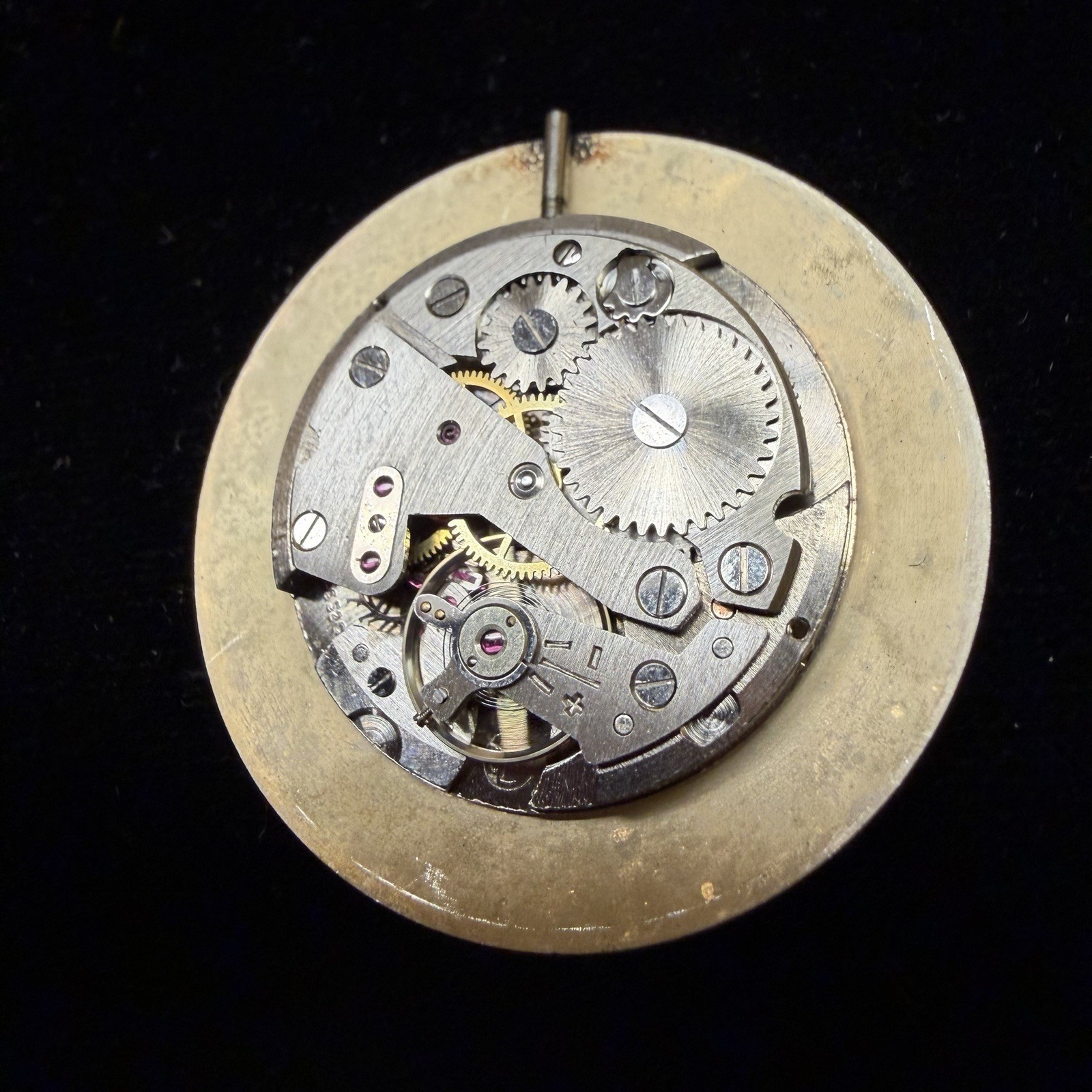 Vintage Olympic Standard 17 Rubis 17j Watch Movement & Dial 1950’s Parts Repair