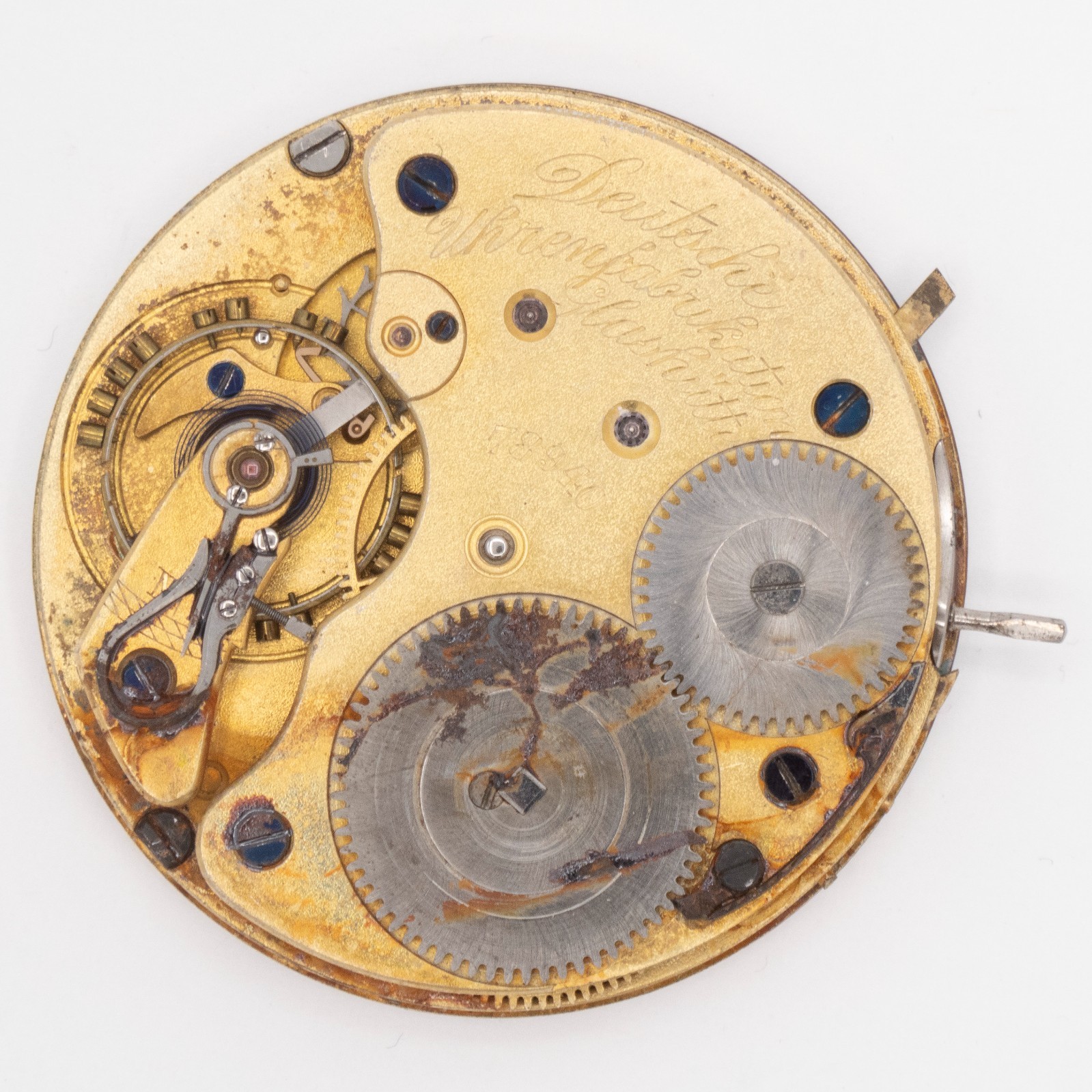 A. Lange & Sohne Glashütte 43.7 x 7.9 mm Lever-Set Antique Pocket Watch Movement
