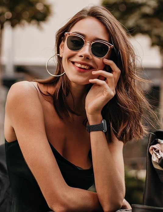Minyee 2 Pack Floral Engraved Band Compatible with Fitbit Versa 4/V… Fast Ship