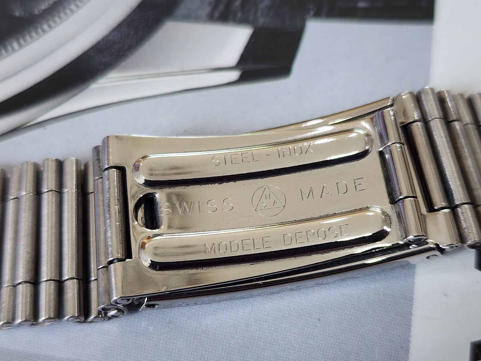 Rare ORIGINAL RADO NSA BRACELET 18MM end piece Silver color for diastar balboa.