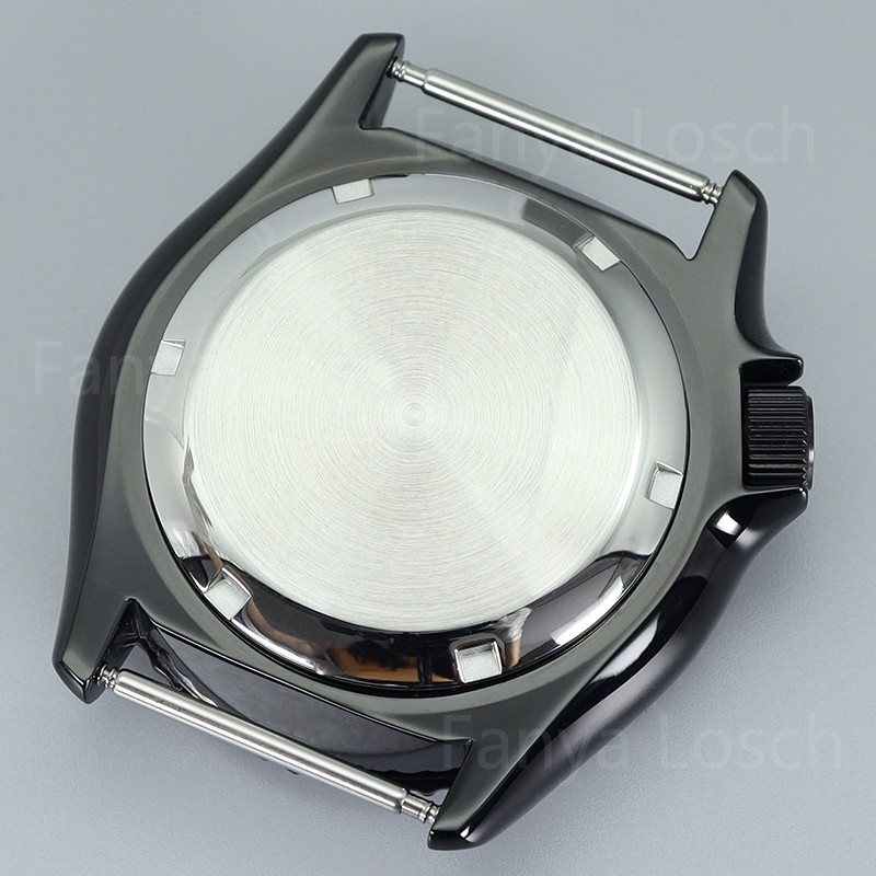 FEIYASHI 42.5mm STEEL Black Watch Case SKX007 Style Sapphire For Seiko NH35 NH36