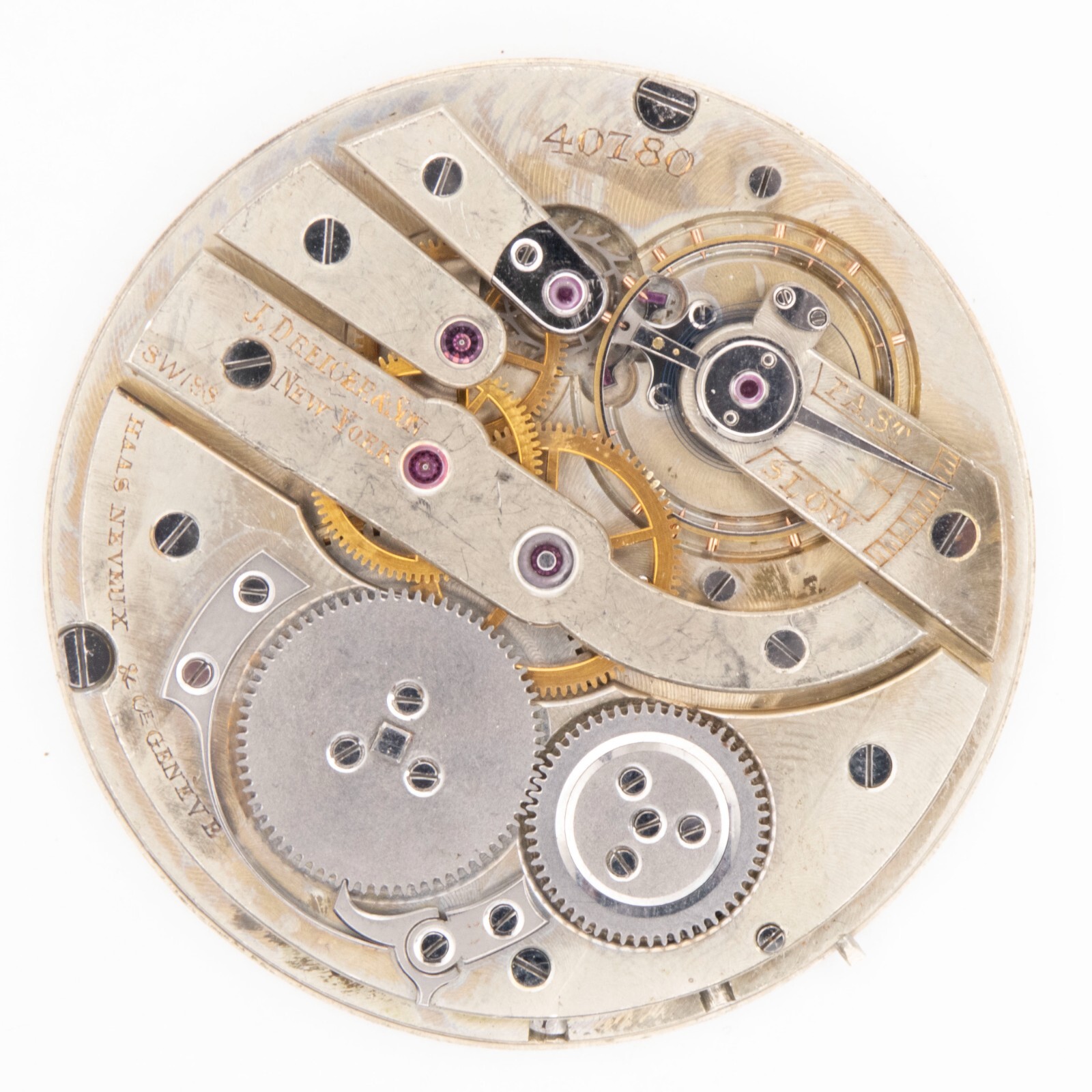 Haas Neveux & Cie 42 x 4.8 mm Ultra Thin Antique Pocket Watch Movement