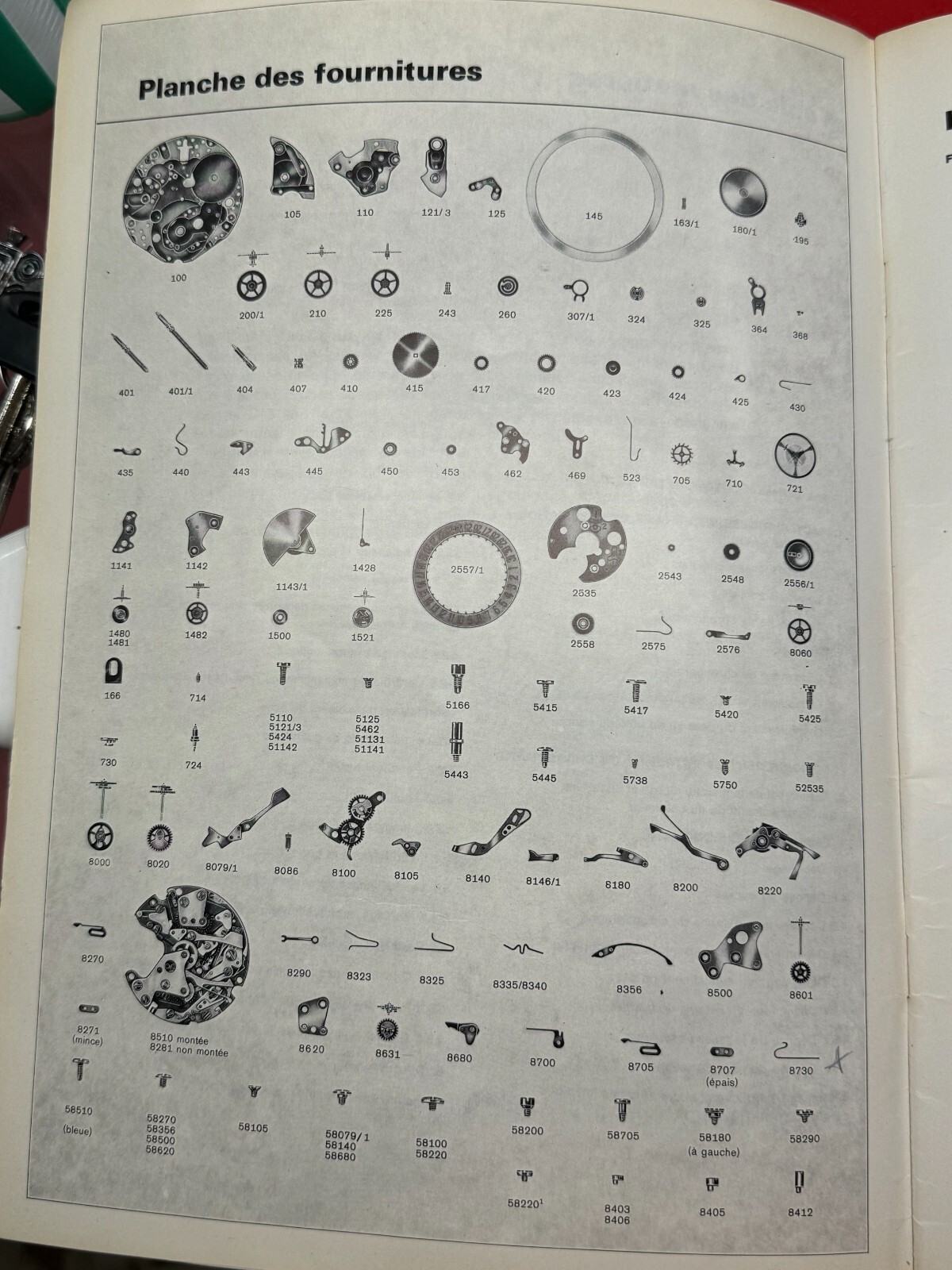 HEUER Cal. Chronograph 11/12 Parts