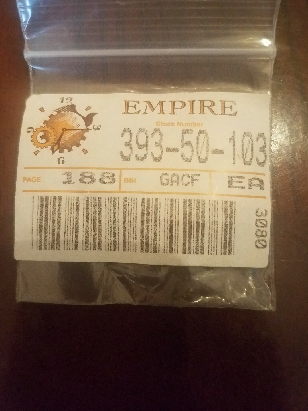 Watch Part Empire 393-50-103 Page 188 Bin GACF EA 3080