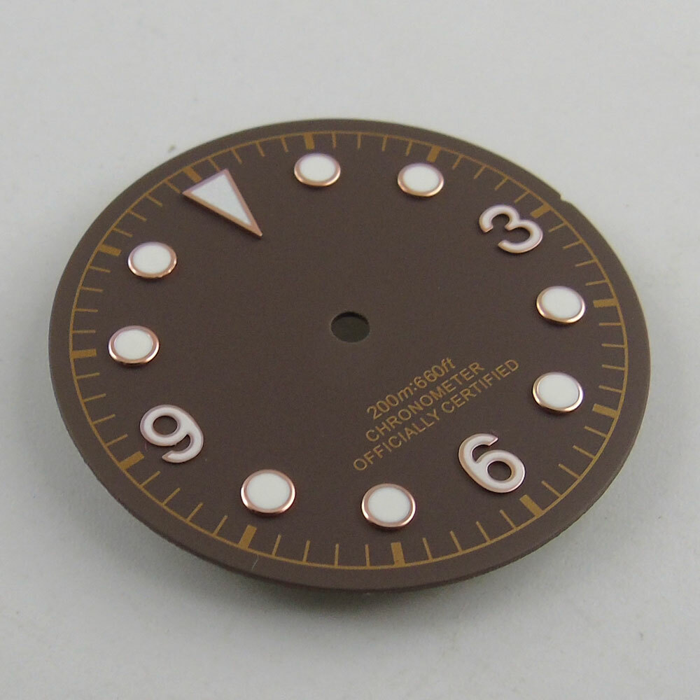 31mm Brown Watch Dial Fit ETA2836 2824 PT5000 Miyota 8215 821A DG2813 Movement