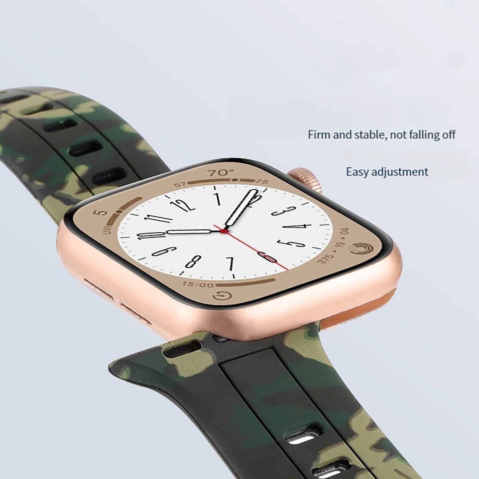 Silicone Camouflage Watch Strap Watch Accessories For iWatch 8/7/6/5/4/3/2/1/SE