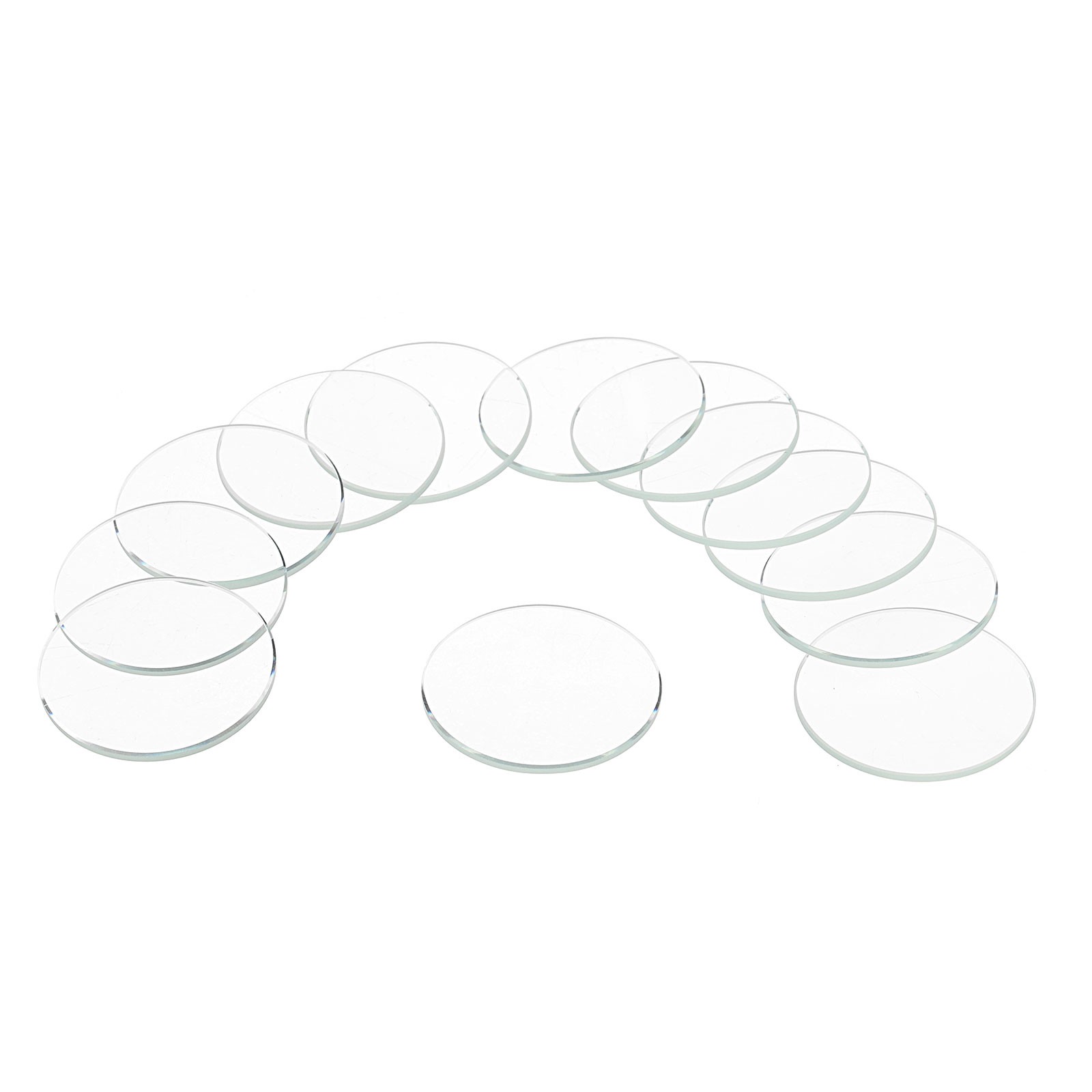 12Set Watch Crystal Glass Lens 25mm Flat Round Glass Watch Face Crystals Lens