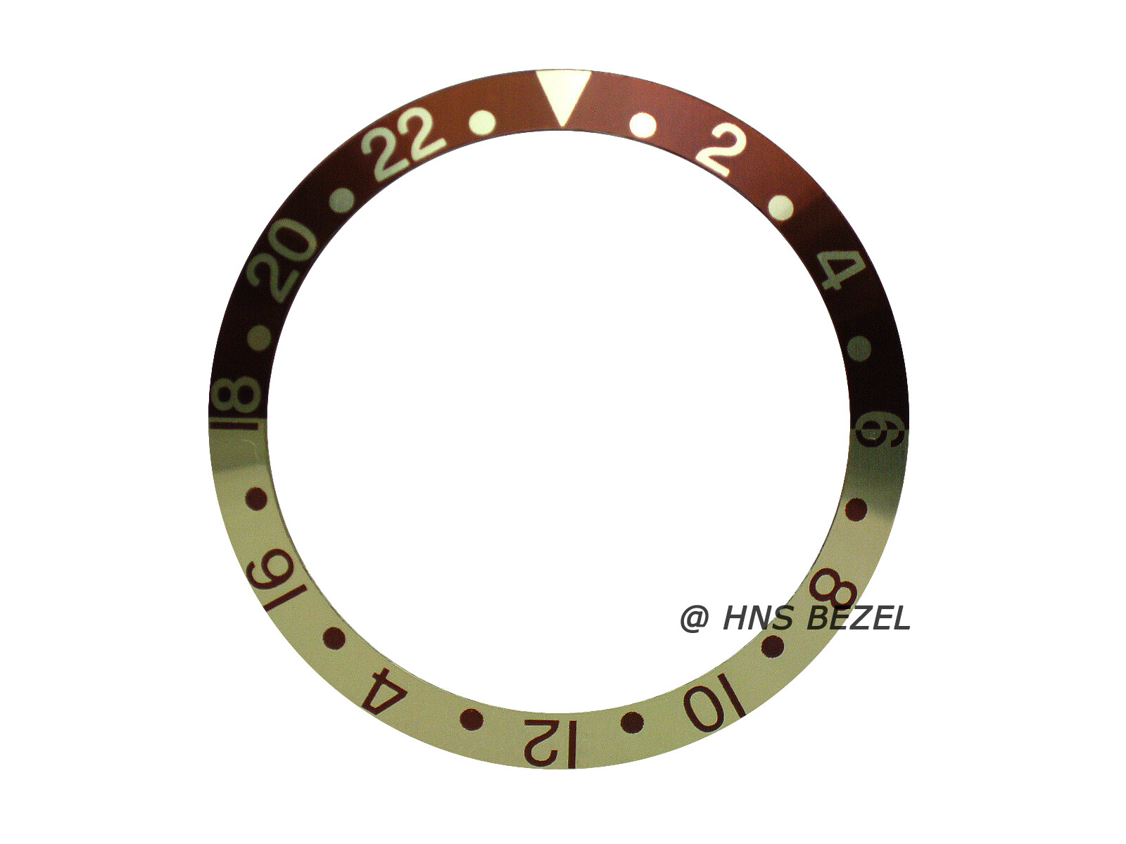 BROWN & GOLD BEZEL INSERT FOR ROLEX GMT MASTER I/II & SUBMARINER SEIKO SKX007