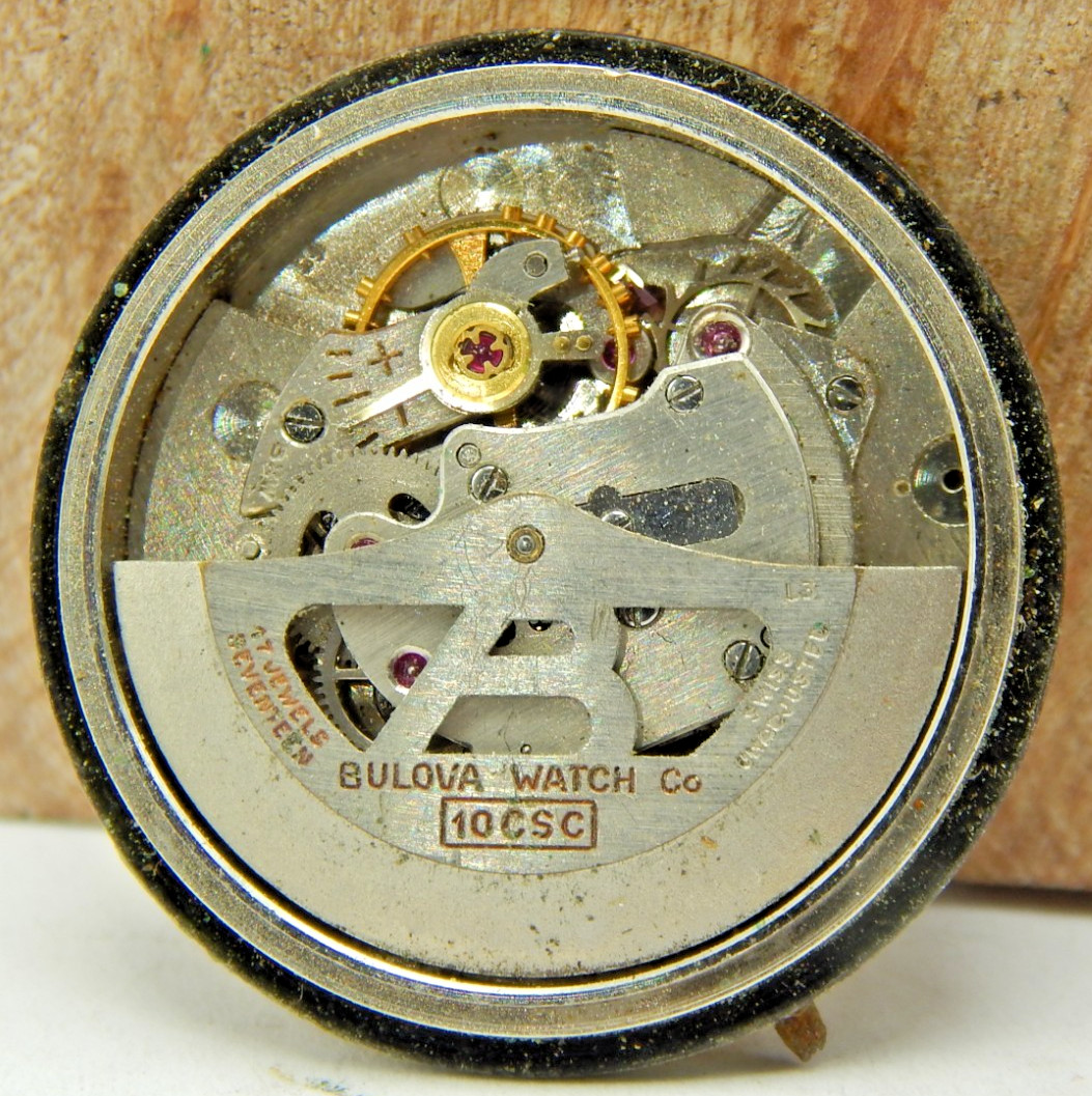 Vintage 1953 Bulova 10CSC 17 jewel automatic men’s wrist watch movement w/ dial
