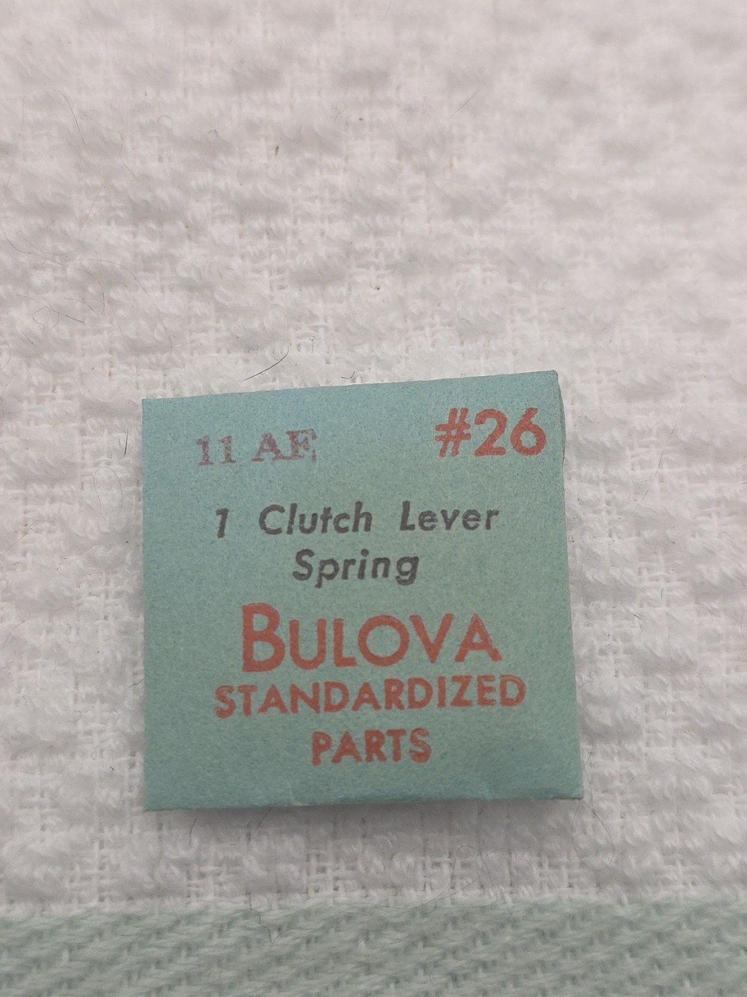 Bulova 1 Clutch Lever Spring 11AF #26 NOS