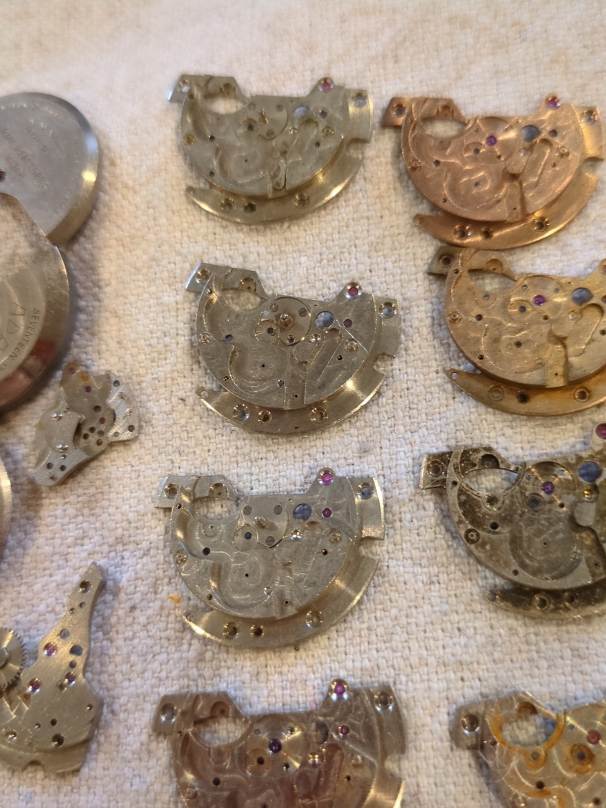 Large Lot Of Vintage Automatic Bidynator Watch Rotor Parts. Over 4 Ounces!!