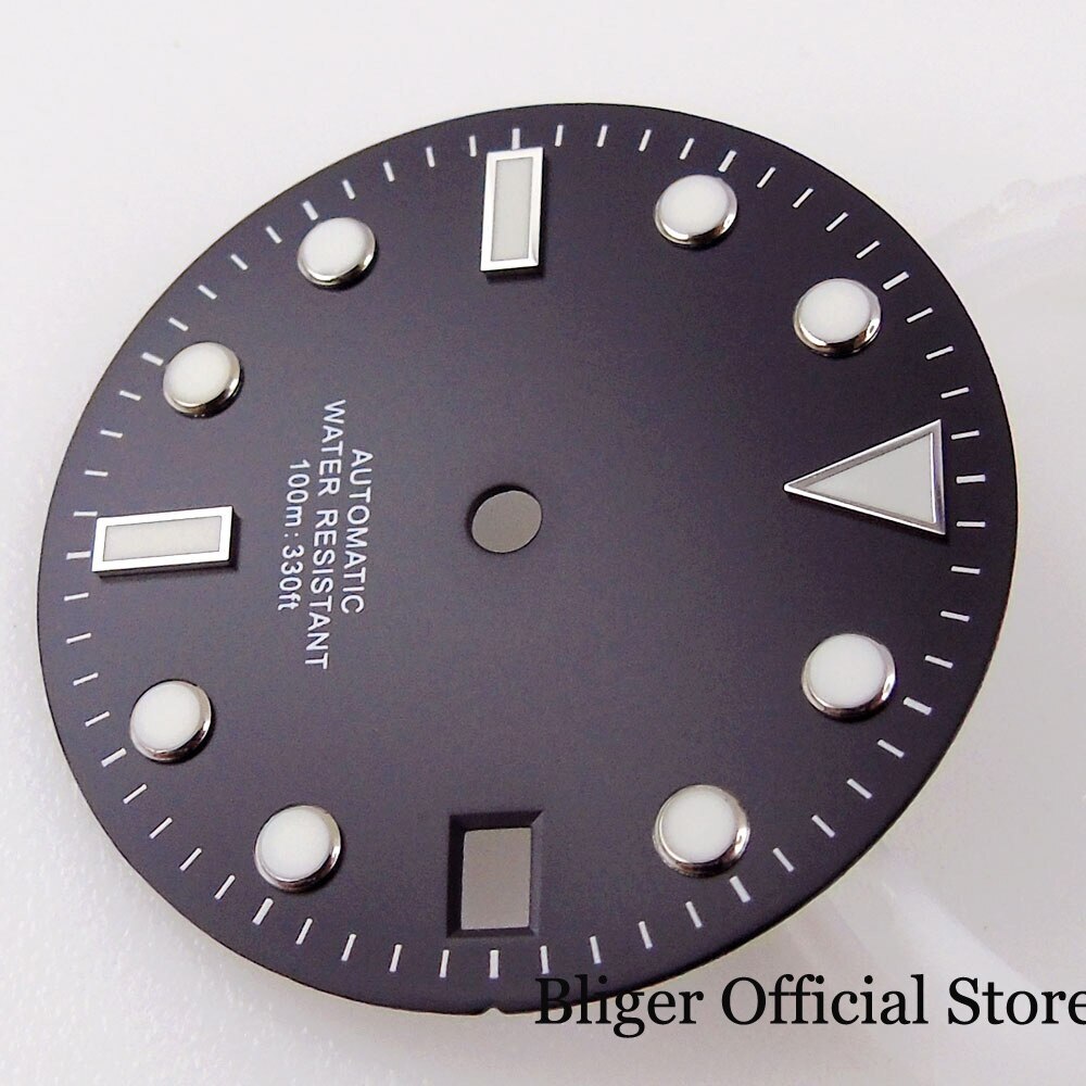 29mm fit NH35A NH36A Sterile Black/Green/Blue/White Watch Dial Luminous Parts