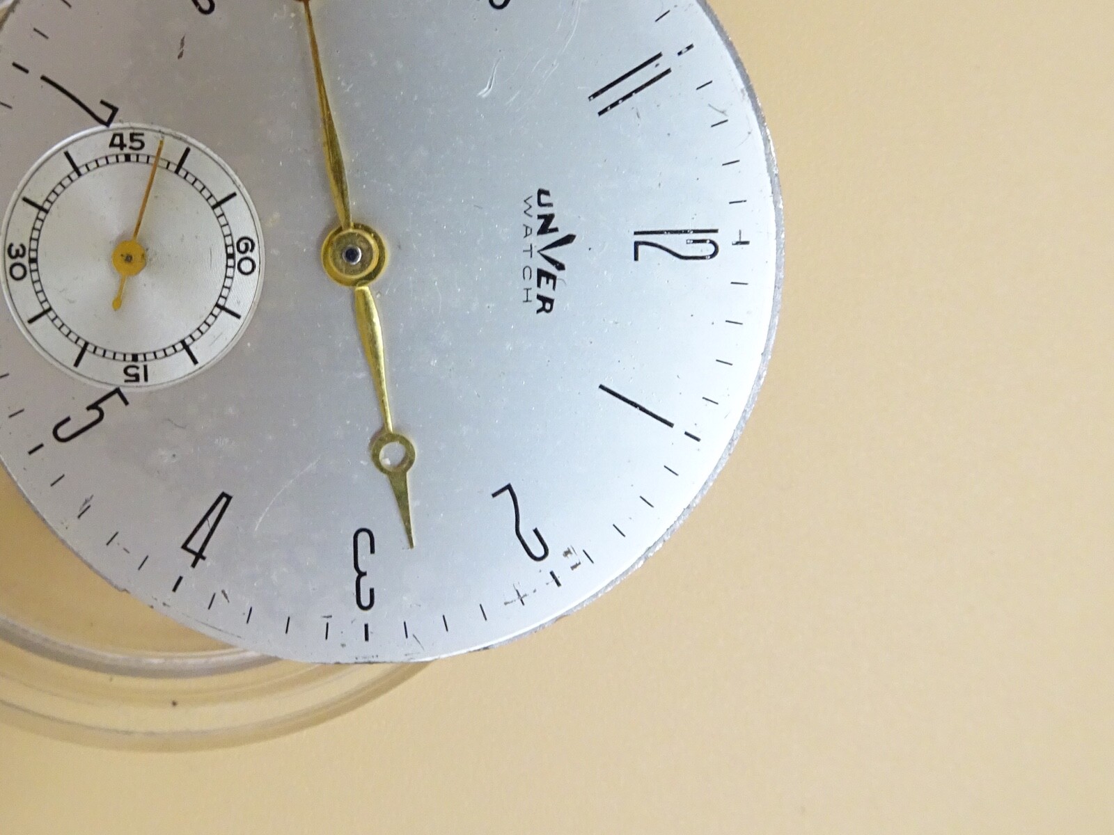 unver watch movement dial,hands17 jewel mit funktion for parts (Z57)