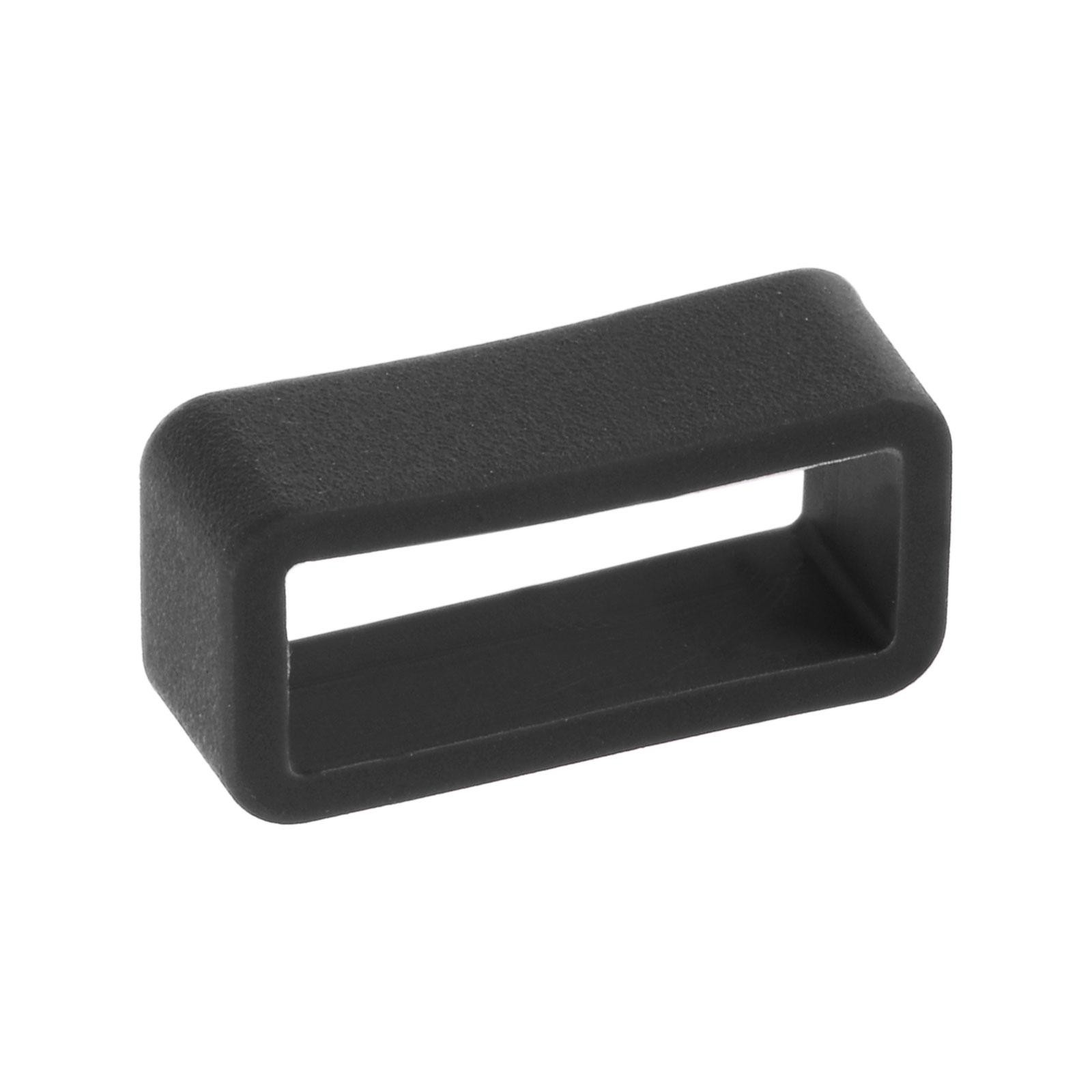 Watch Band Strap Loops Silicone for 16mm Width Watch Band, Black 4 Pcs