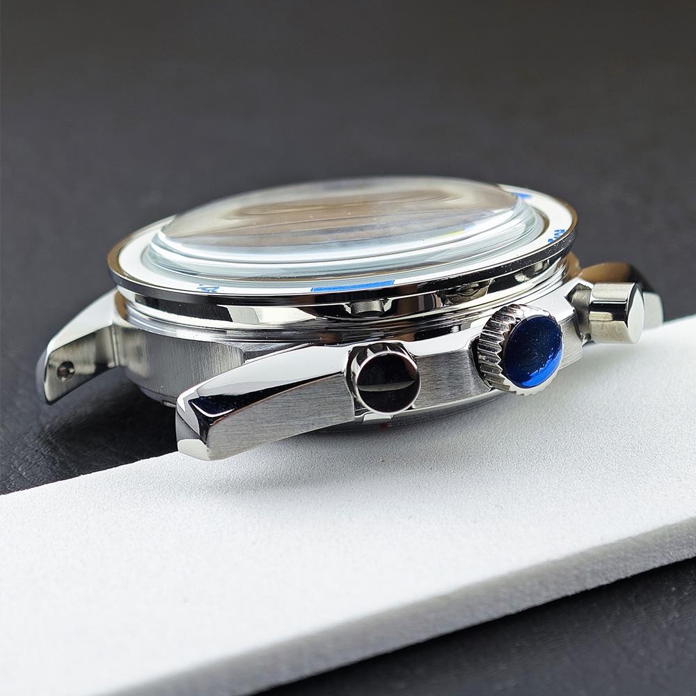 39.7mm Metal Watch Case Fit VK63 Movement Men Watch Parts for 20mm Strap
