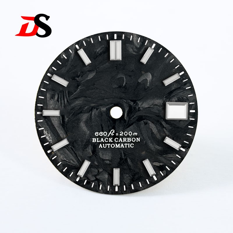Red Orange Lava Carbon Fiber Blue Lume NH35 NH38 Movement 28.5mmNH34 Custom Logo