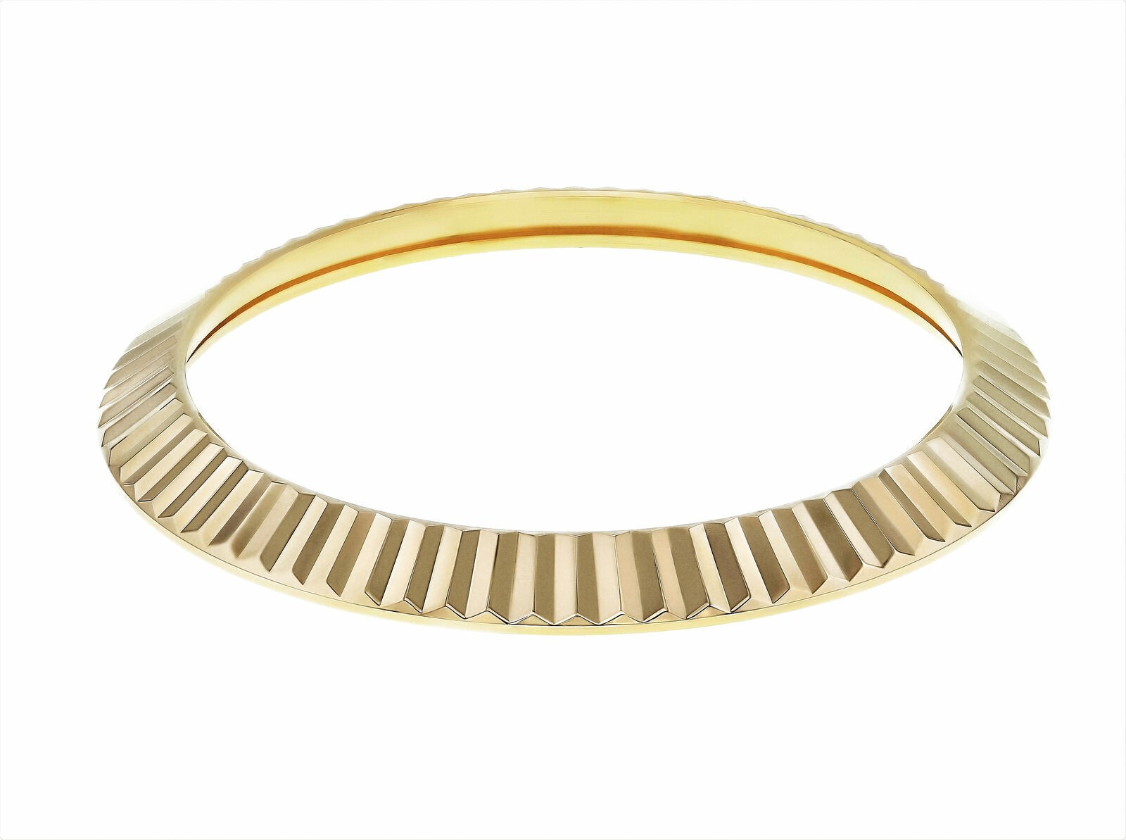 Gold Fluted Replacement Bezel Fits 40mm Case For Rolex Day Date II 218238