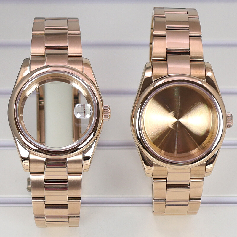 36mm/39mm Curved Bezel Watch Case Stainless Strap For SeikoNH35 NH36 Miyota8215