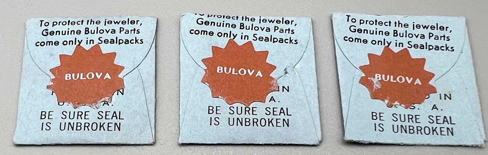 LOT of 3 – BULOVA 11AF PALLET ARBOR #58 SWISS WATCH PARTS Sealed NOS LOT J13