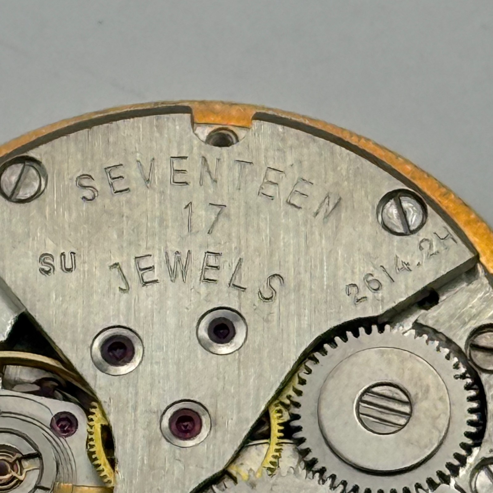 Poljot 2614.2H Watch Movement Sekonda Soviet 17 Jewels Parts Repair 26.4mm