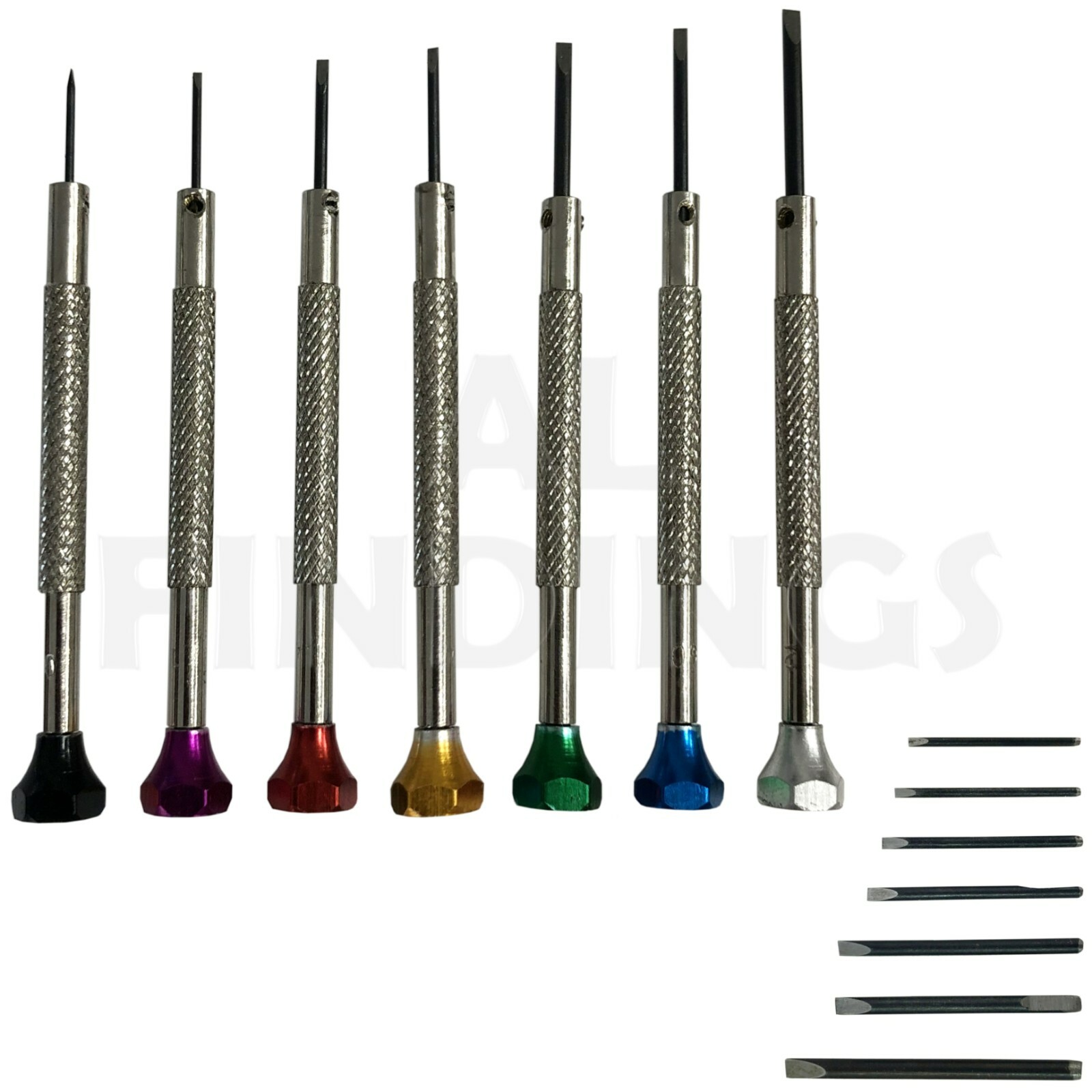 Watchmakers Tools quality set 7 Screwdrivers including 7 spare heads watch tools