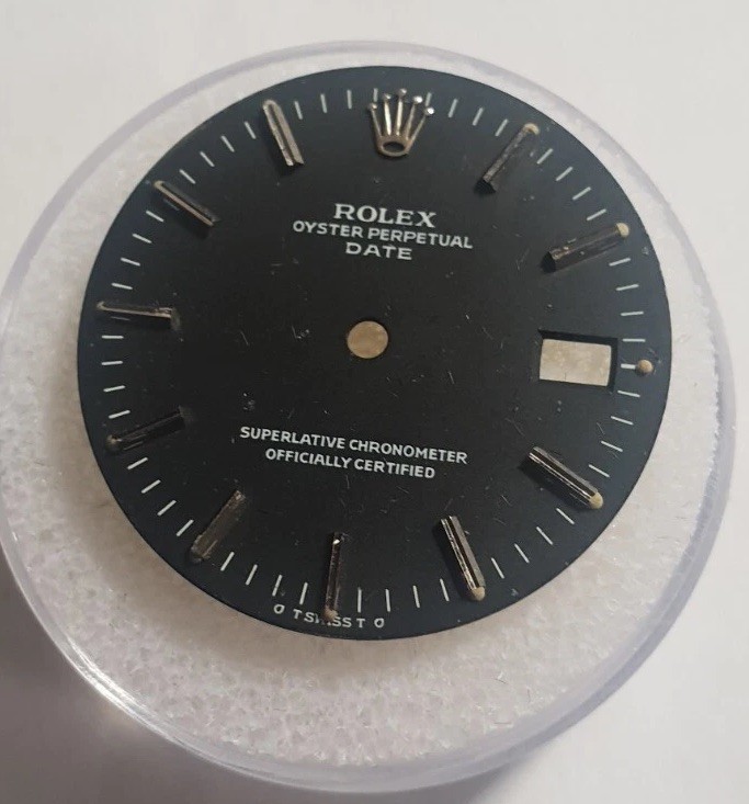 Authentic genuine Rolex Black mat Dial for date 34mm non quick Set watch
