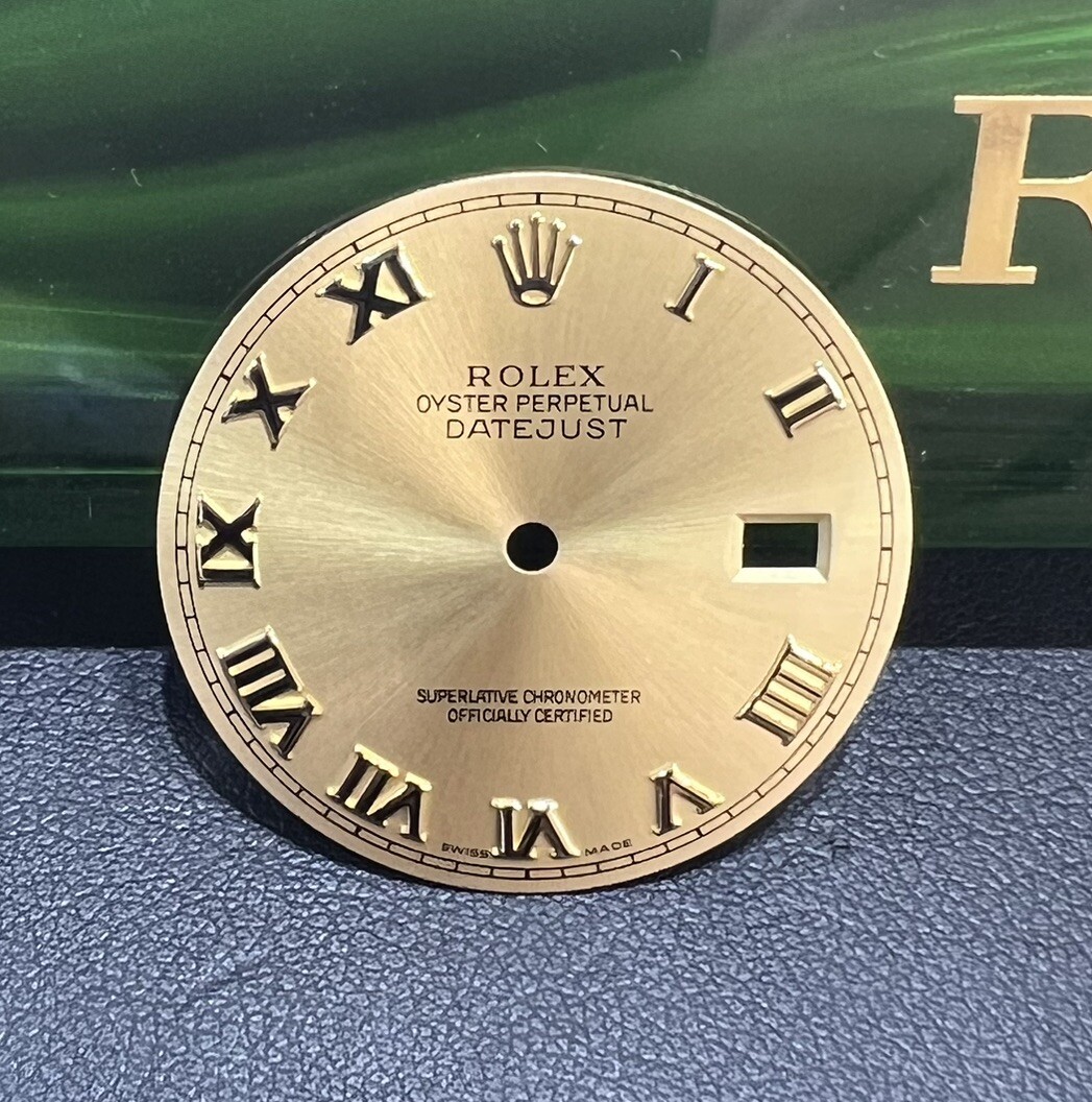 Original Rolex DateJust Dial Champagne Gold Bold Roman Numeral 36mm 116233/16233