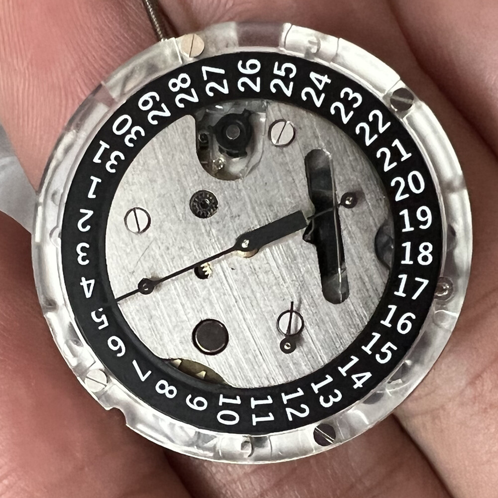 Swiss Made Genuine ETA C01.211 Chronograph Mechanical Movement 1853 Black Dial