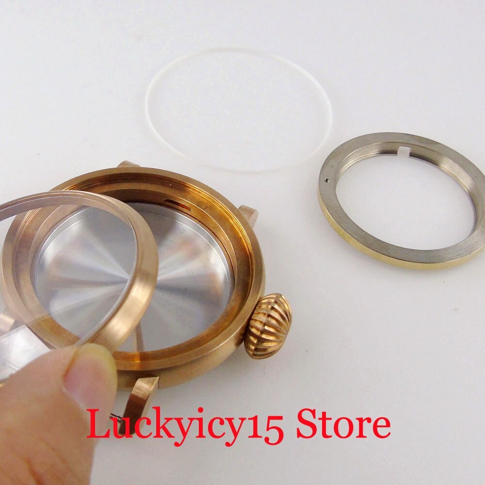 46.5MM Fit NH35A NH36A ETA 2824 PT5000 Automatic Waterproof Bronze Watch Case