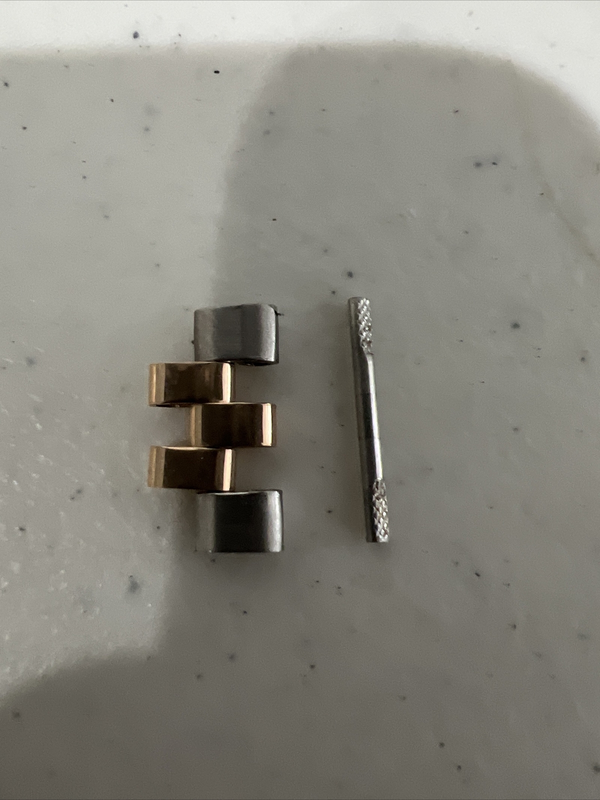 Rolex Link Rose Gold Stainless Steel Two Tone 15.5mm Authentic Original One Link