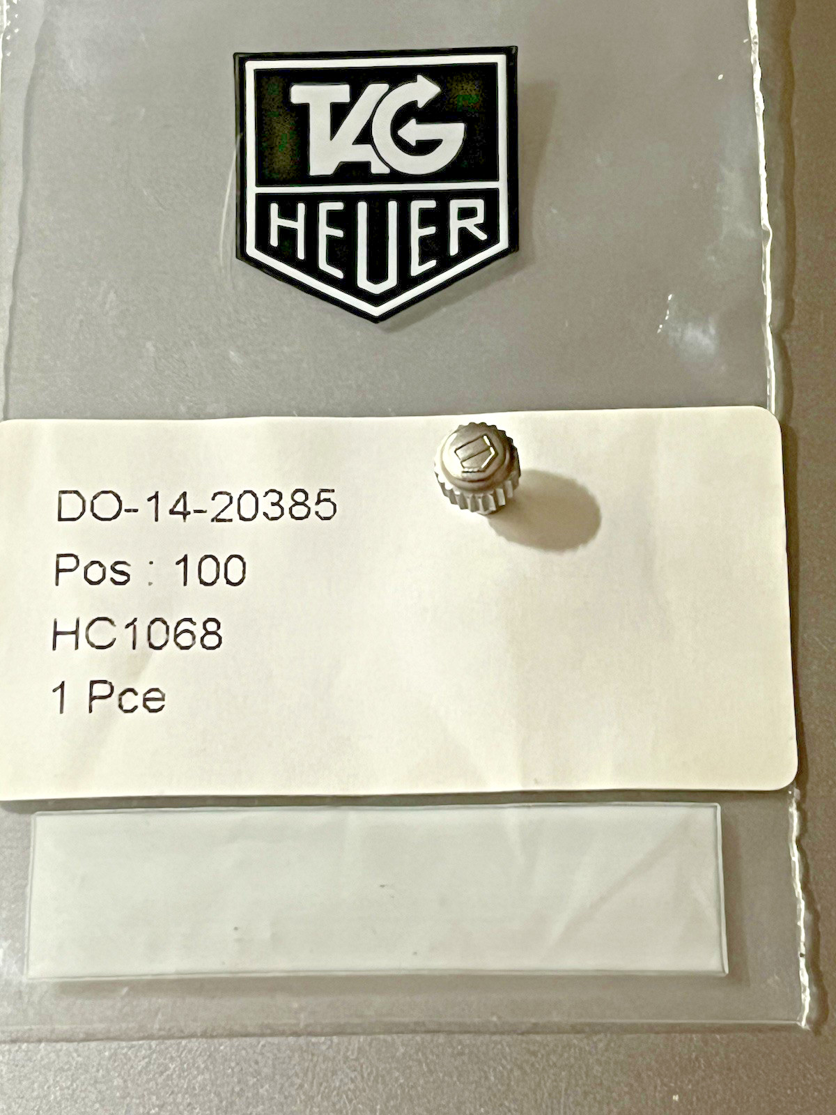 TAG Heuer Watch Crown HC1068 2000 Series Professional Silver Matte 5.2mm Tap 10