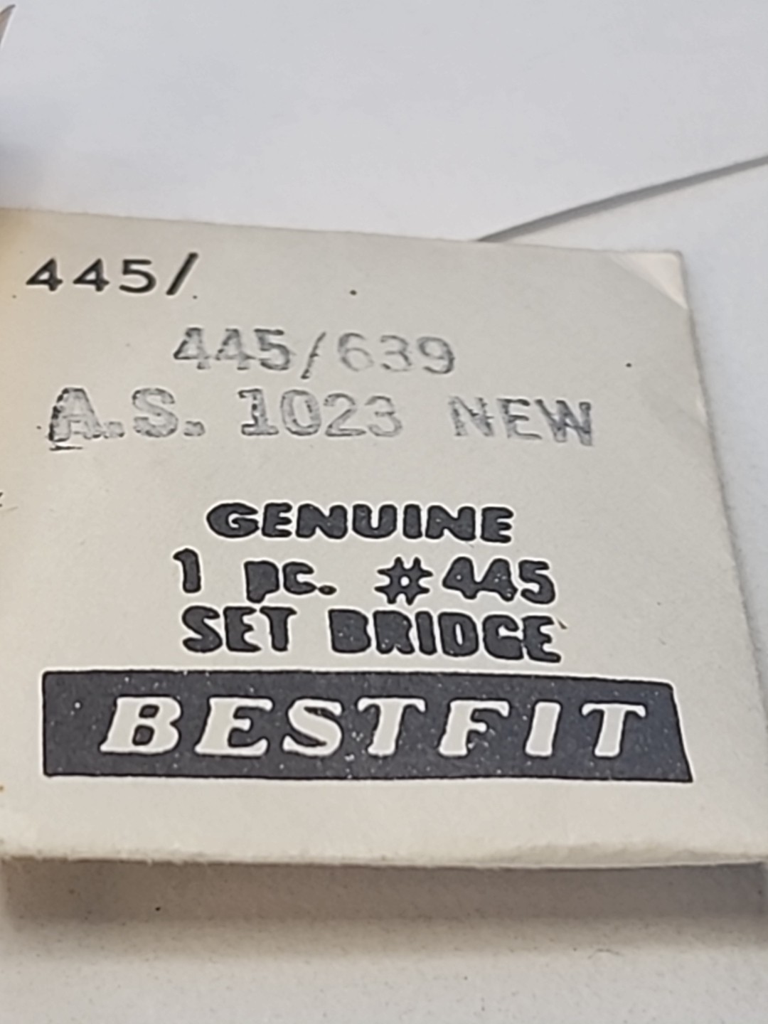 AS 1023 Setting Lever Spring watch part #445 Set Bridge New Old Stock
