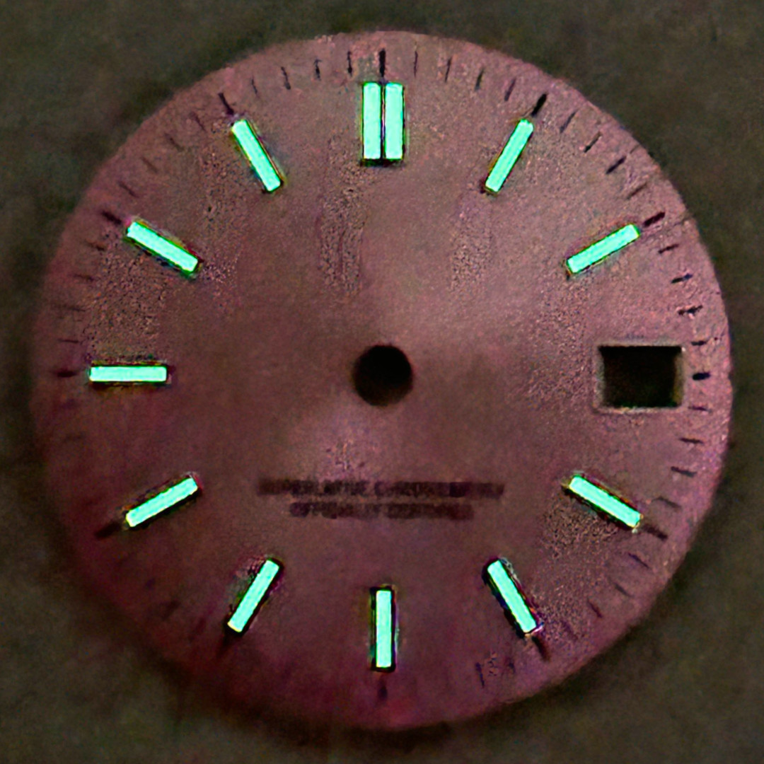 29mm Pink Watch Mod Dial Fit NH35A NH36A Automatic Movement Date Luminous