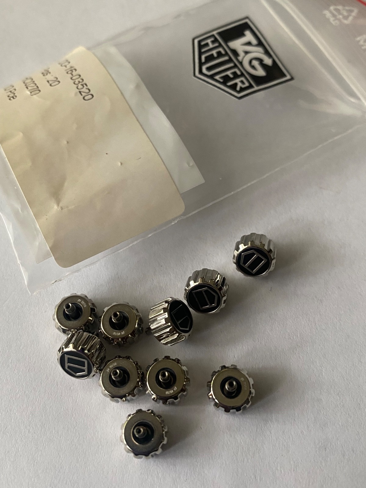 One NOS Genuine TAG Heuer HC0270 Crown For Steel Aquaracer CAJ2110 WAJ2114