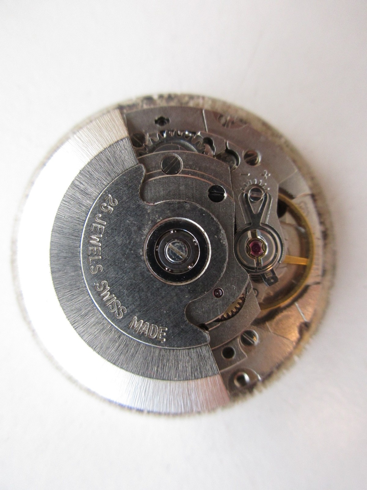 ETA cal. 2836-2 Swiss automatic watch movement – day date at 3 – running