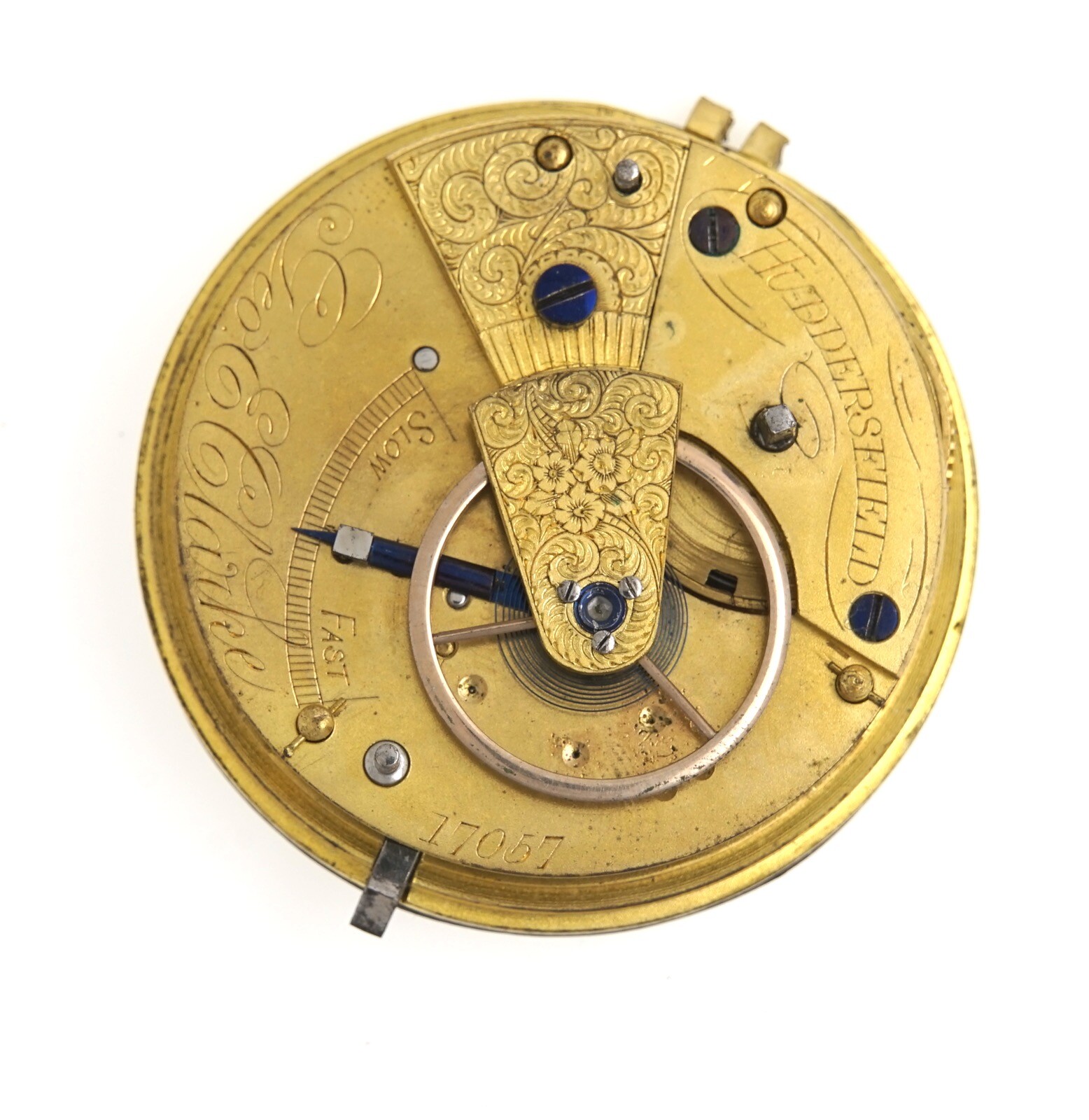 G E CLARKE HUDDERSFIELD ENGLISH GOING BARREL POCKET WATCH MOVEMENT SPARES G46