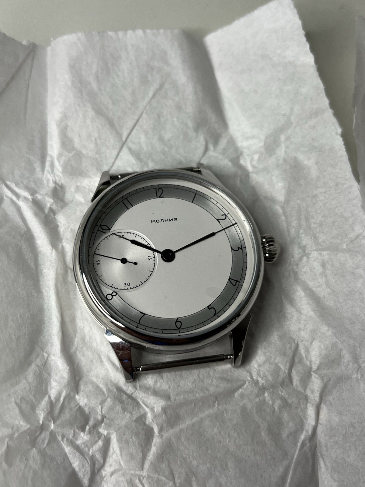 Molnija Marriage Watch Parts Set – Case Dial Hands – No Movement – Aftermarket