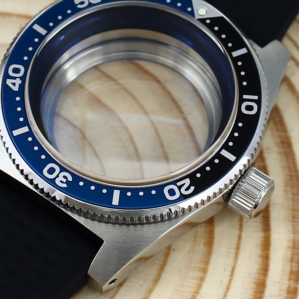 40mm Watch Case Strap Modify Seiko 62MAS Mod Steel Sapphire For NH35 34 NH36 38