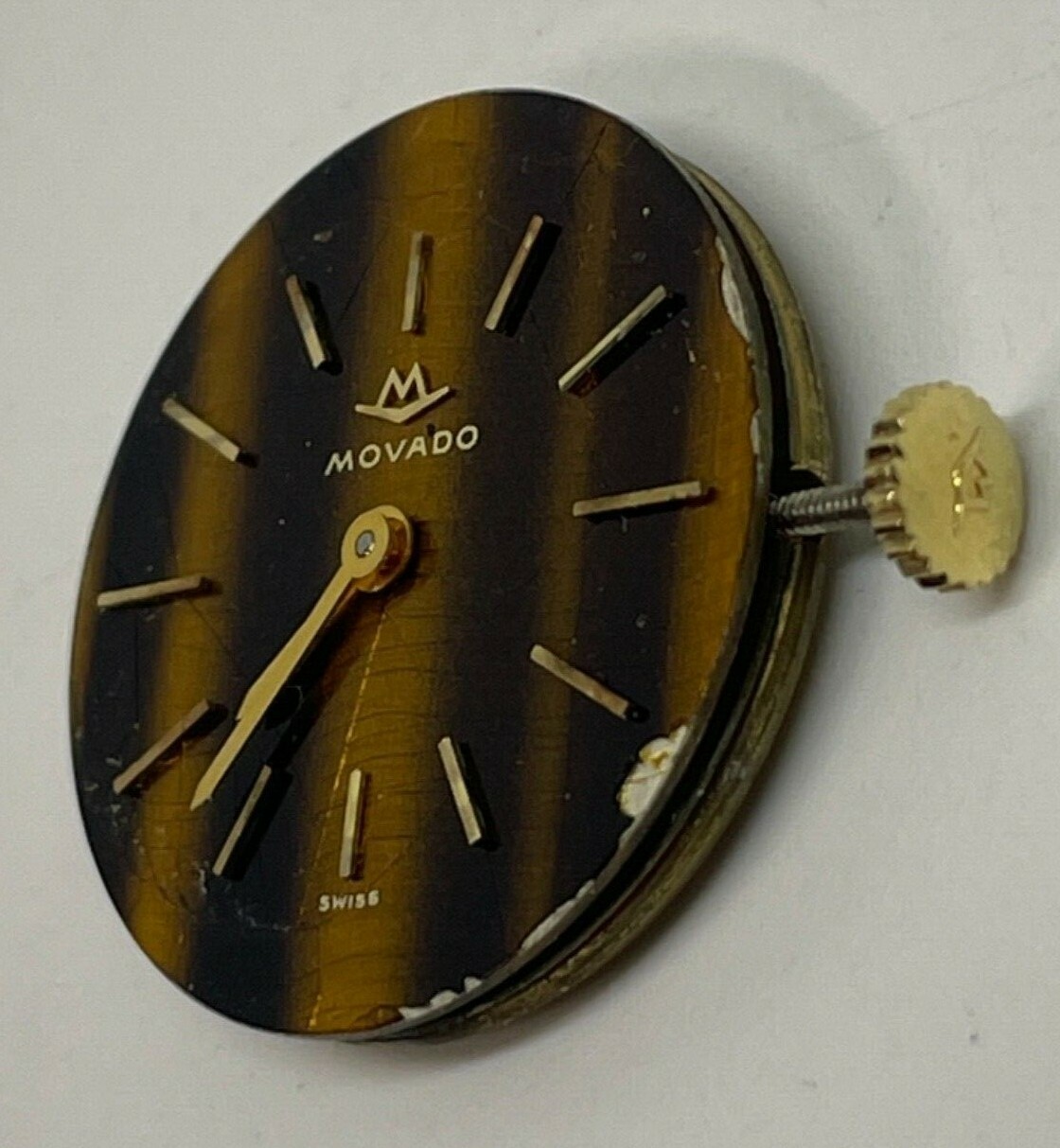 MOVADO MOVEMENT TIGERS EYE DIAL Swiss 19 Jewels
