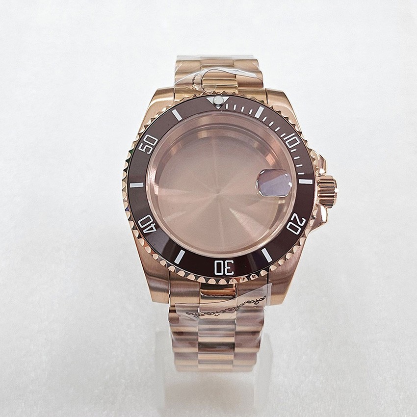 40MM Stainless Steel Sapphire Glass Watch Case Bezel Strap for NH35/36 Movement